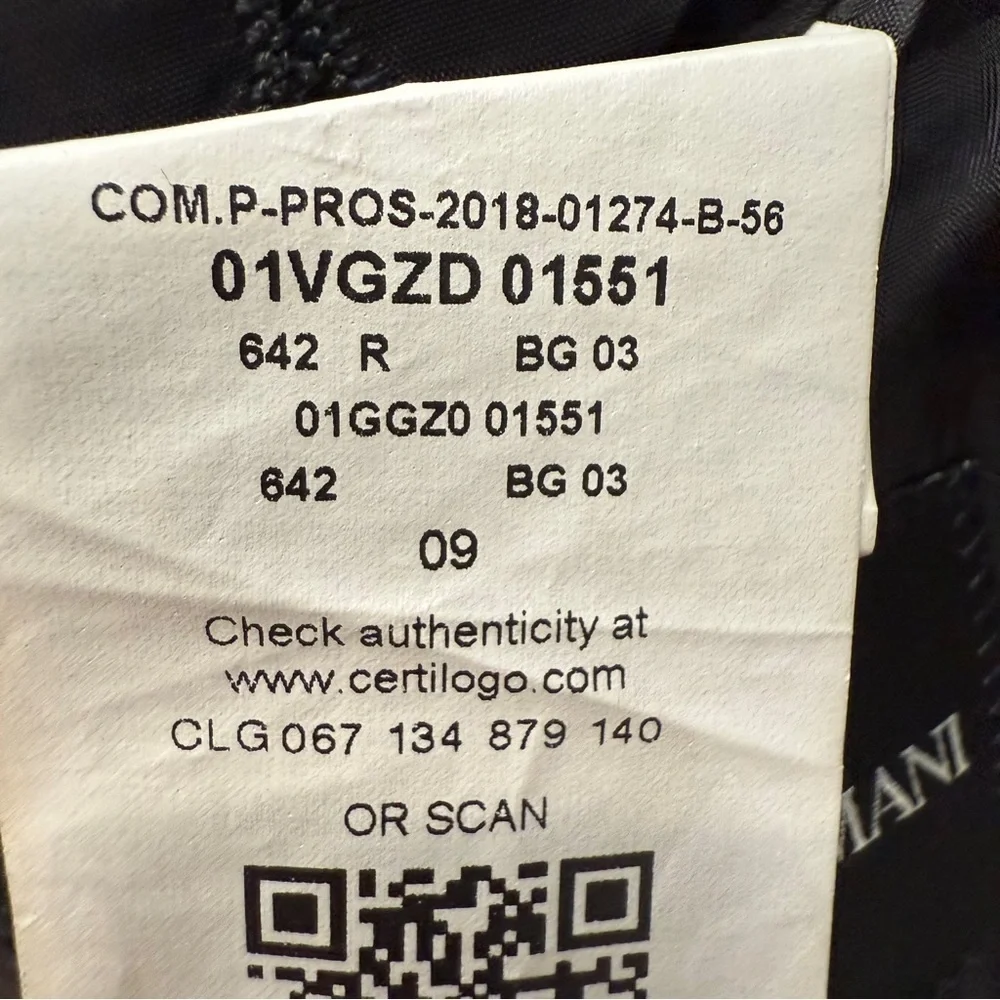 Emporio Armani G-Line Plaid  Super Sports Coat Sz 56